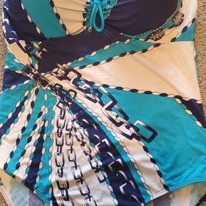 Stylish Blue and White Kids One Piece